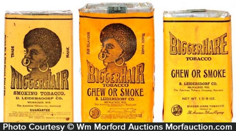 Antique Advertising | Nigger Hair Tobacco Packs • Antique Advertising