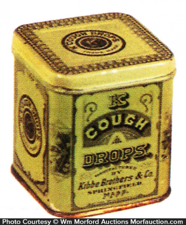 Antique Advertising Kibbe Cough Drop Sample Tin • Antique Advertising