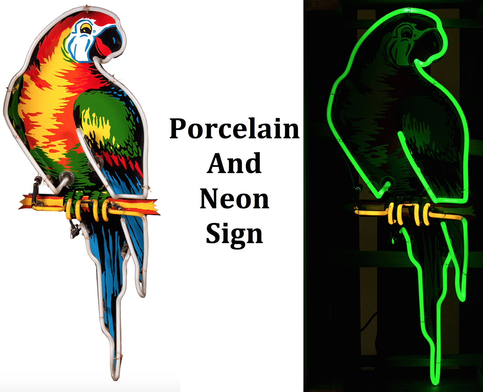Antique Advertising | Poll Parrot Porcelain Neon Sign