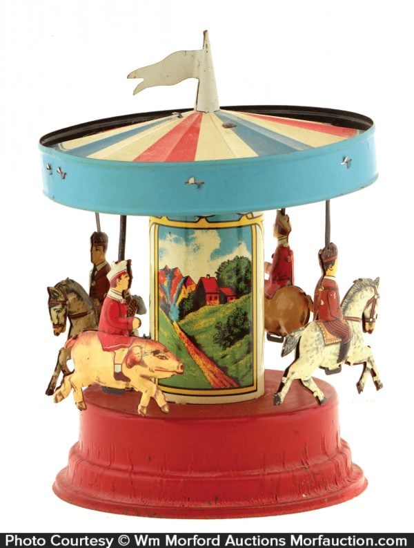 Carousel Tin Toy • Antique Advertising