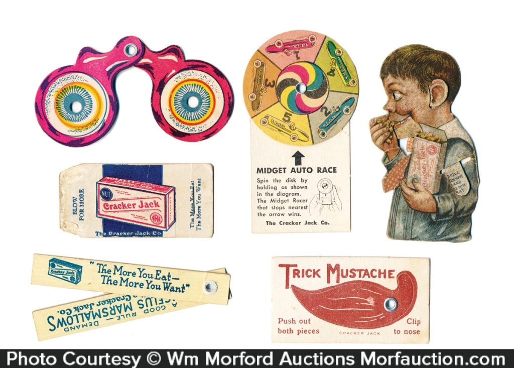 Cardboard Cracker Jack Prizes • Antique Advertising