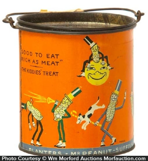 Vintage Rare Tin Litho Advertising Ideal Peanut Butter Tin