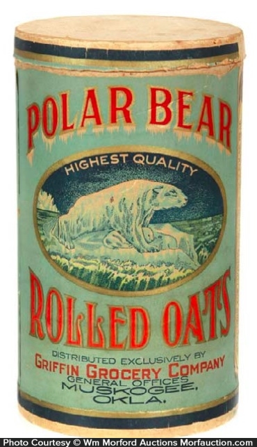 Polar Bear Oats Box • Antique Advertising