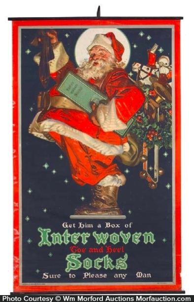 AD52 Vintage Christmas Socks Advertisment Advertising Poster A3 17"x12"