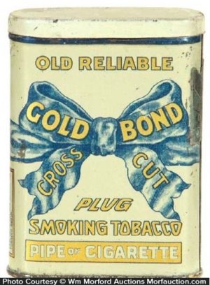 what is a tobacco bond Gold Bond Tobacco Tin • Antique Advertising