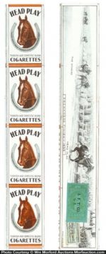 Head Play Cigarettes • Antique Advertising