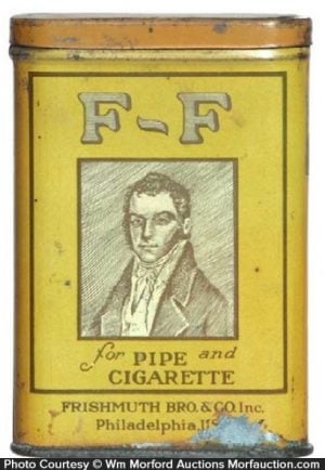 F-F Tobacco Tin • Antique Advertising