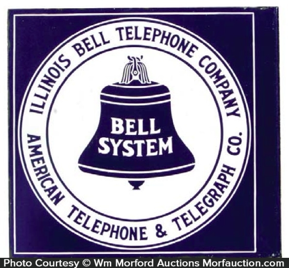 Illinois Bell Telephone Sign Antique Advertising Illinois Bell Telephone Sign Antique Advertising