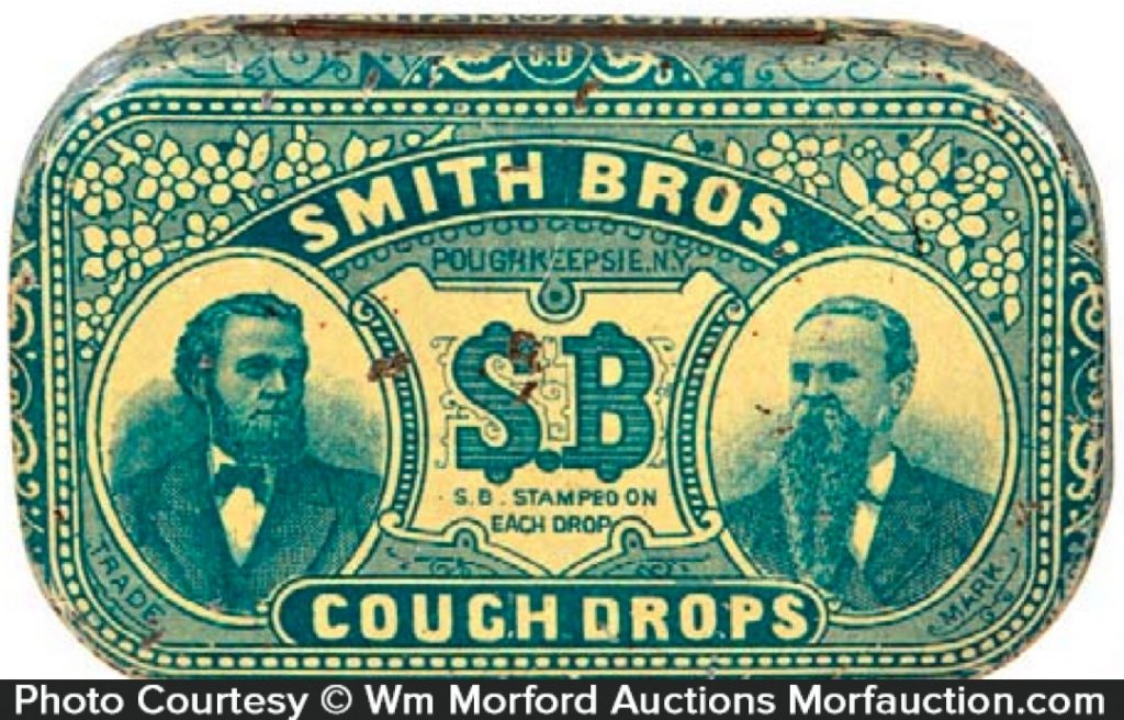 Antique Advertising Smith Bros. Cough Drops Tin • Antique Advertising