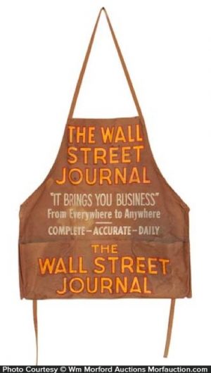 Wall Street Journal Apron • Antique Advertising