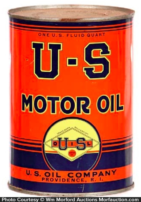 U-S Motor Oil Can • Antique Advertising