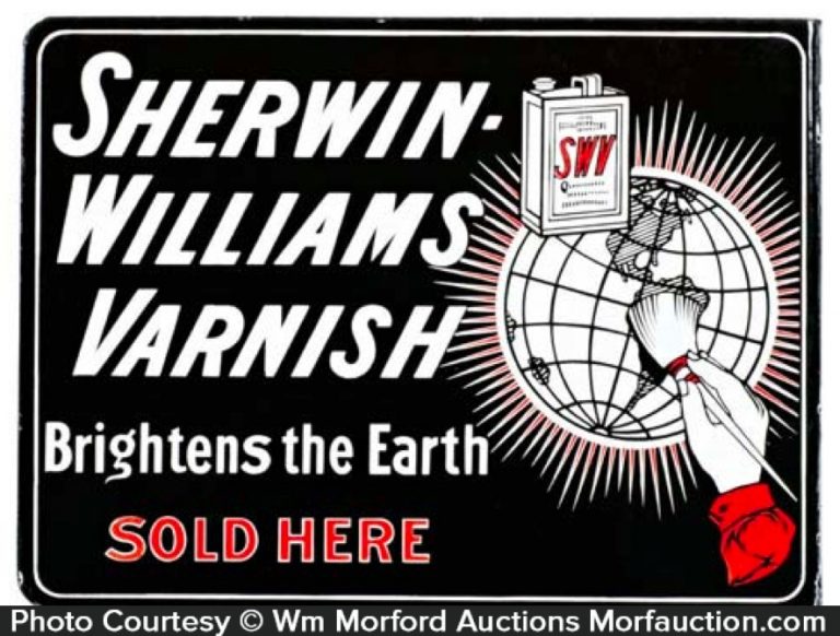Antique Advertising Sherwin Williams Varnish Sign Antique Advertising