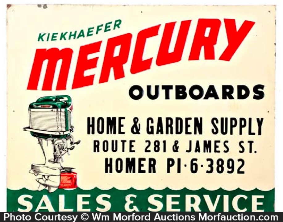 Mercury Outboard Motors Sign • Antique Advertising