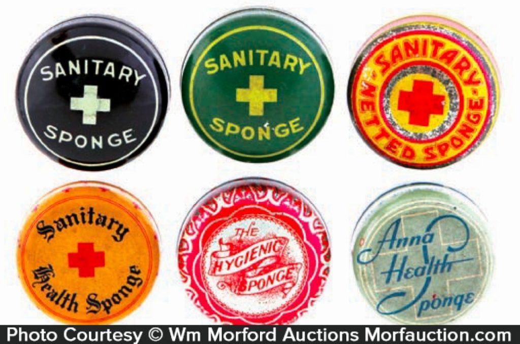Sanitary Sponge Tins • Antique Advertising