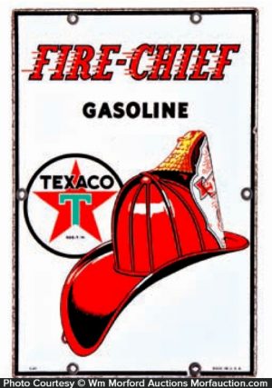 Details about   30" Door pushbar antique vintage Texaco Fire Chief gasoline advertising sign 