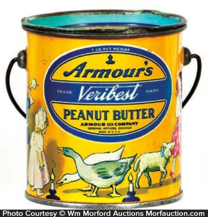 Vintage Rare Tin Litho Advertising Ideal Peanut Butter Tin