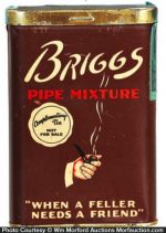 Briggs Tobacco Tin • Antique Advertising