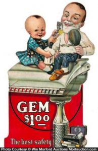 Gem Razor Sign • Antique Advertising