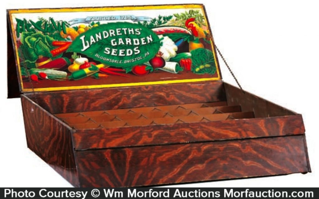 Landreths Garden Seeds Box • Antique Advertising