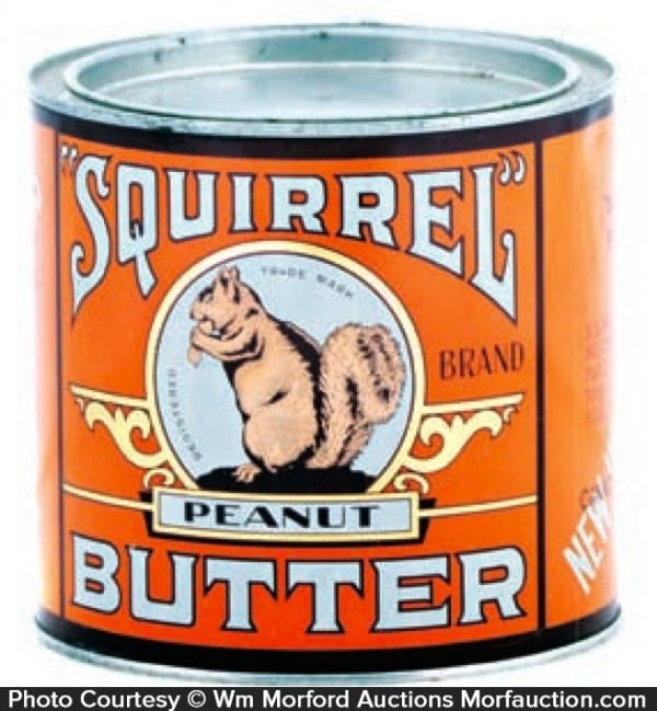 Squirrel Peanut Butter Tin • Antique Advertising