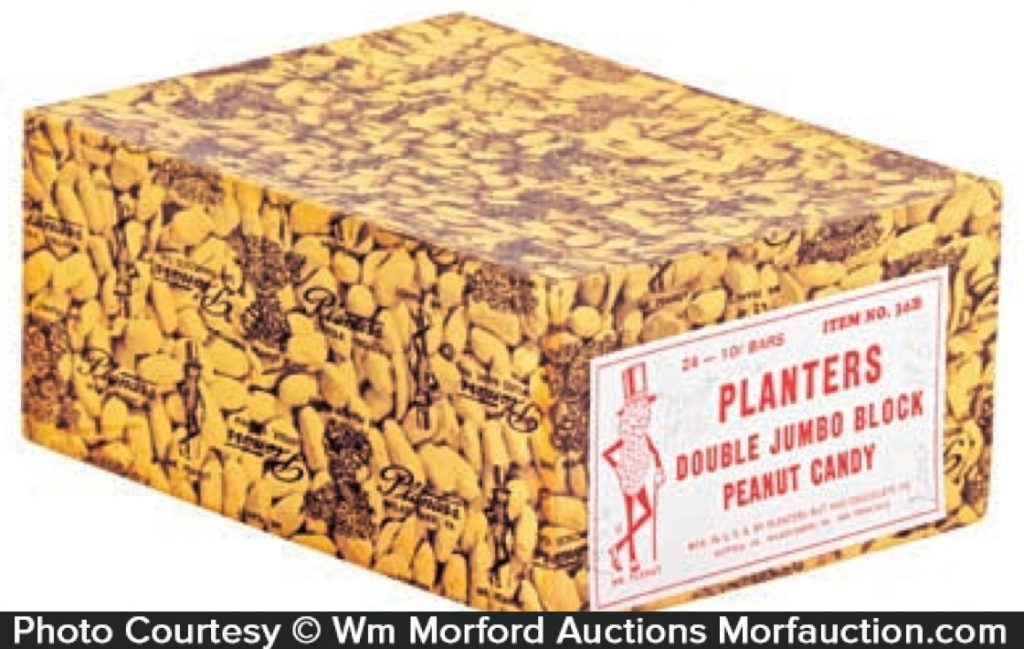 Planters Double Jumbo Block Candy Box • Antique Advertising