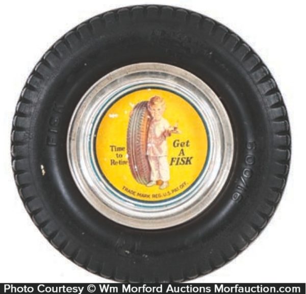 Fisk Tires Ashtray • Antique Advertising