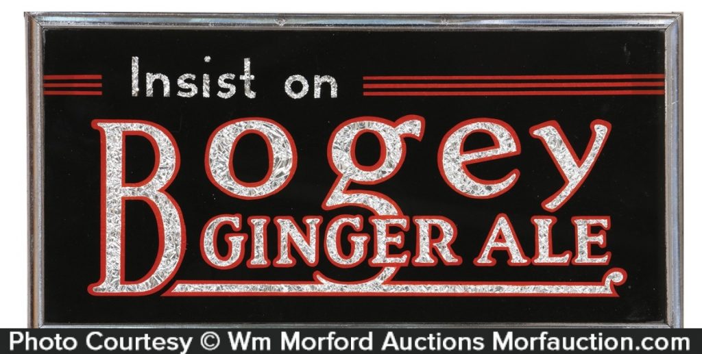 Bogey Ginger Ale Sign • Antique Advertising