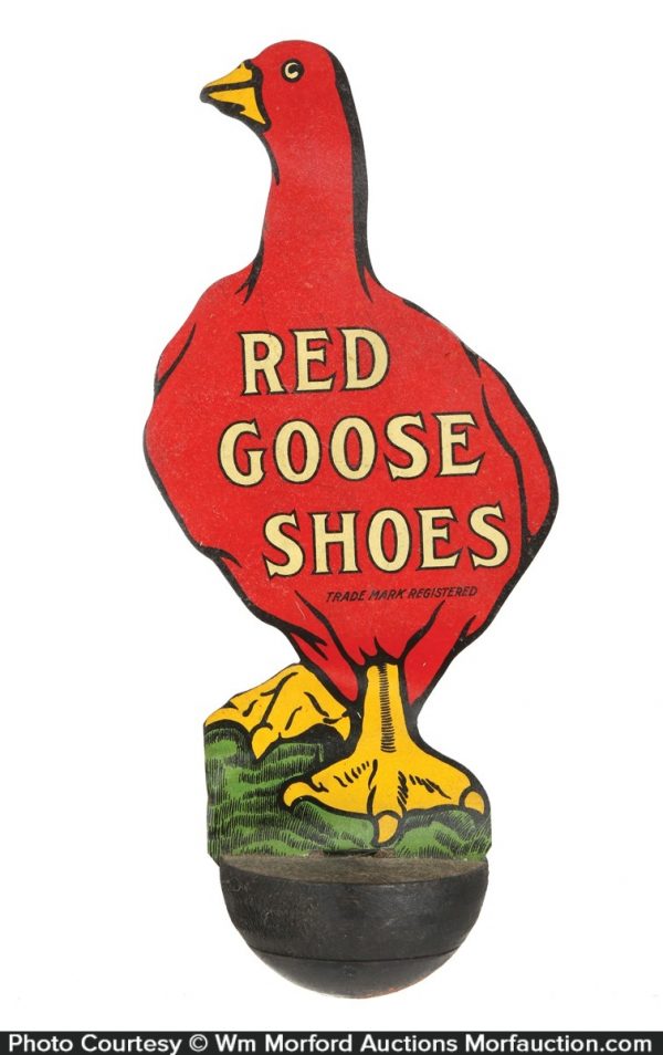 Red Goose Shoes Sign • Antique Advertising