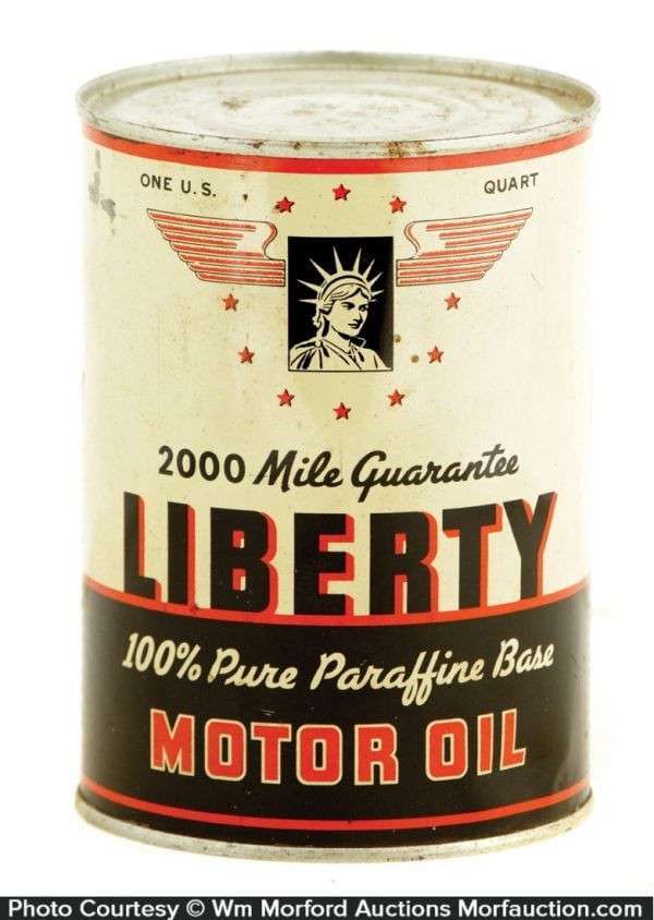 Liberty Motor Oil Can • Antique Advertising