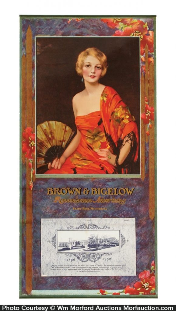 1930 Brown & Bigelow Art Calendar • Antique Advertising