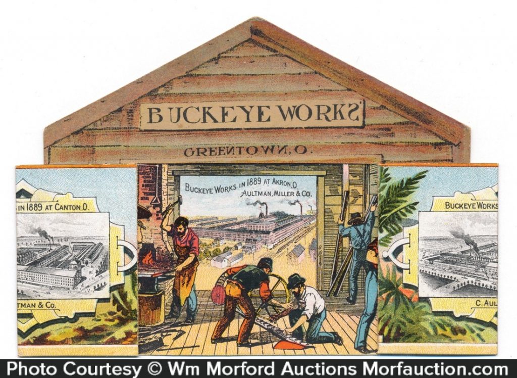 Buckeye Works Harvesters Folding Ad • Antique Advertising