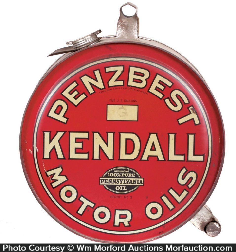 Penzbest Kendall Motor Oil Can • Antique Advertising