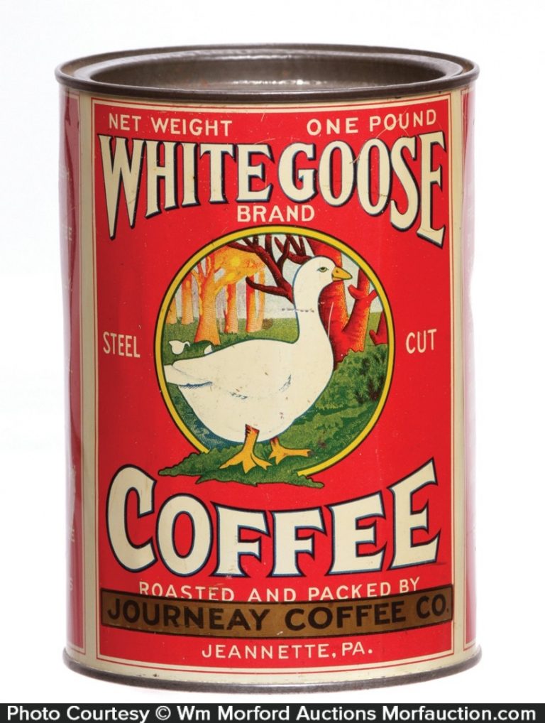White Goose Coffee Tin • Antique Advertising