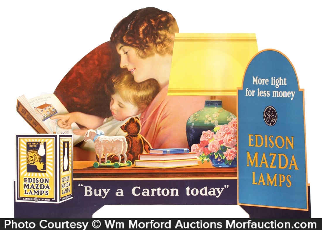 Edison Mazda Lamps Nostalgic Reproduction Advertisement 