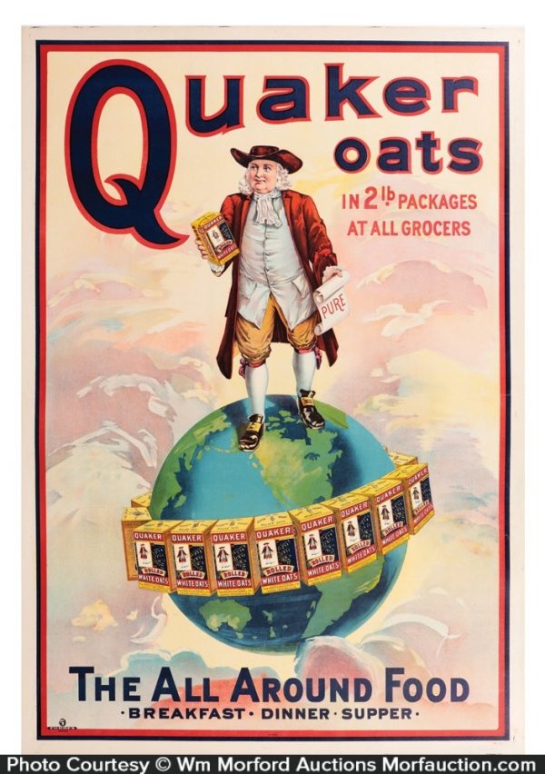 Quaker Oats Poster • Antique Advertising