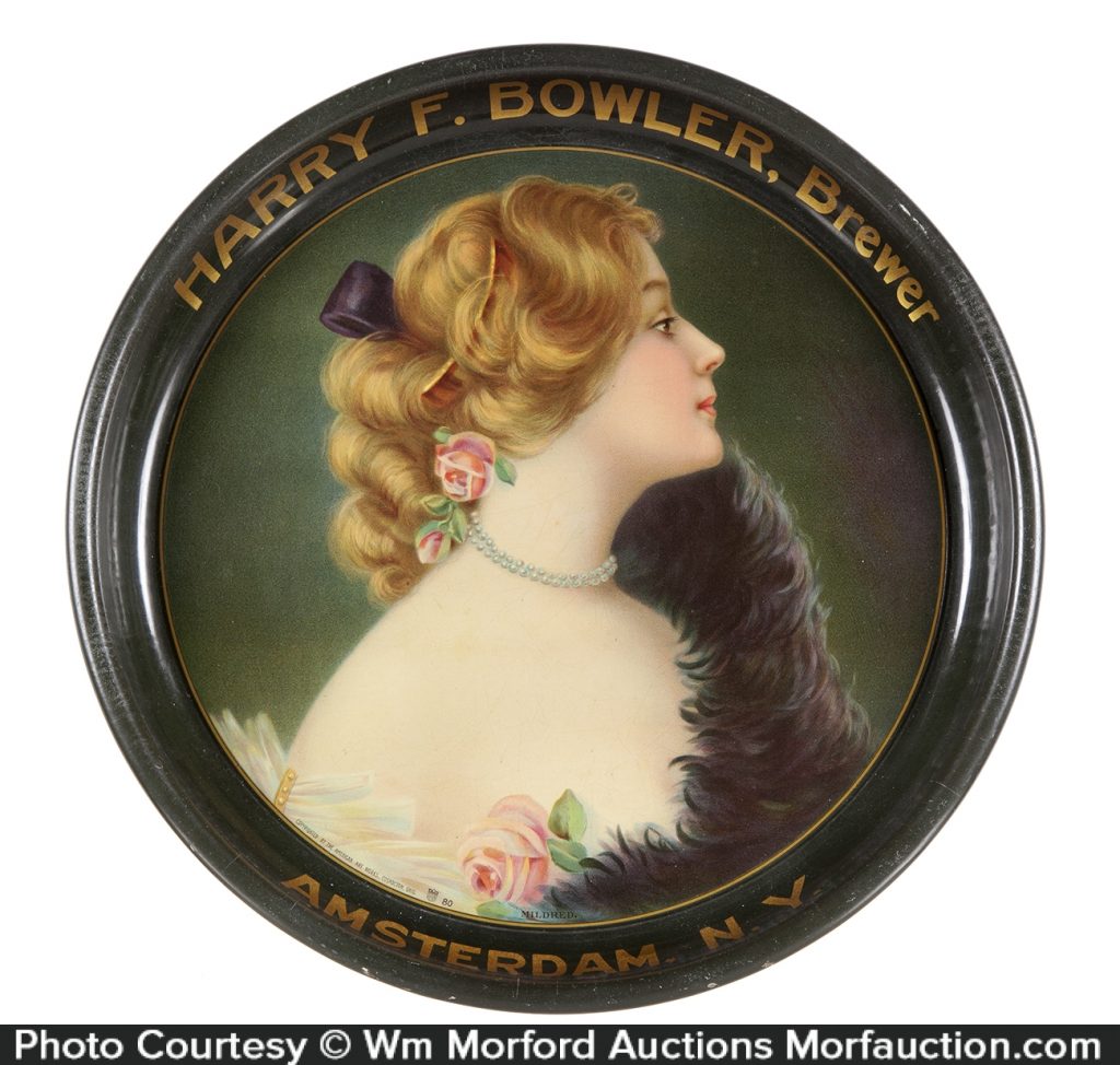Bowler Brewing Company Beer Tray • Antique Advertising