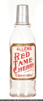 Allens Red Tame Cherry Syrup Bottle