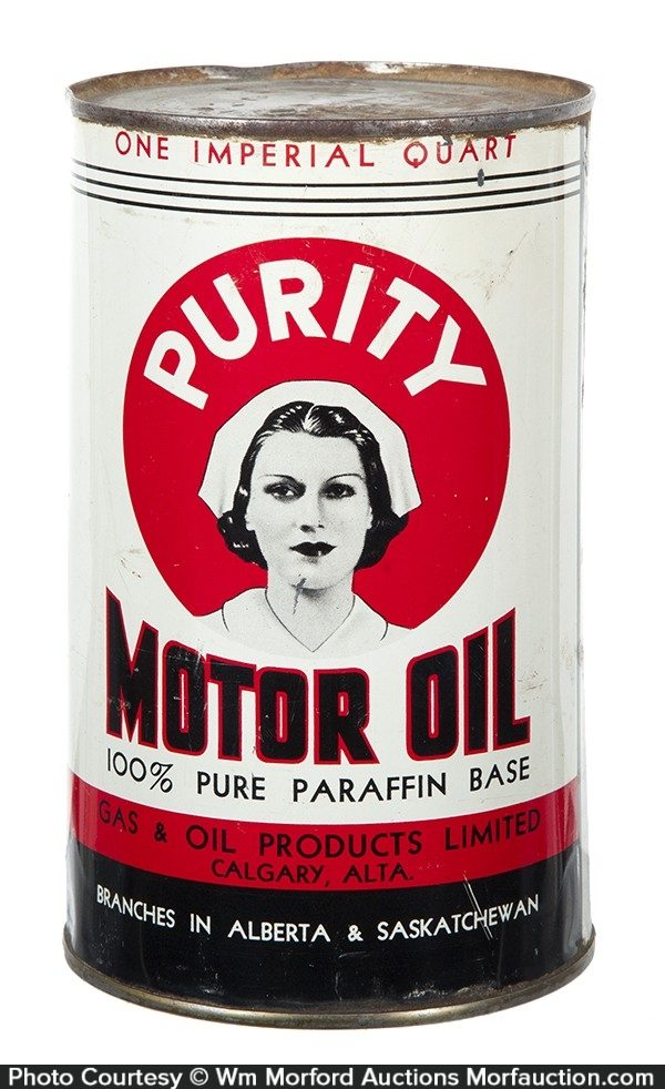 Antique Advertising | Purity Motor Oil Can • Antique Advertising