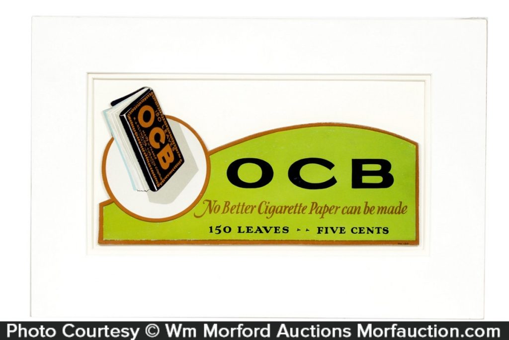 OCB Rolling Papers Sign • Antique Advertising