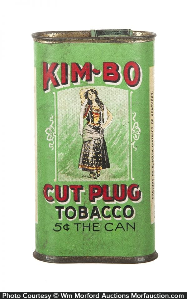 Antique Advertising | Kim-Bo Cardboard Tobacco Tin ...