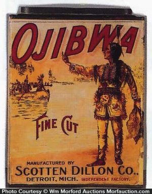 ojibwe tobacco OJIBWA FINE CUT CAN, SCOTTEN DILLON COMPANY, DETROIT, MI. Ca. 1920 The Importance of Tobacco (Asemaa)