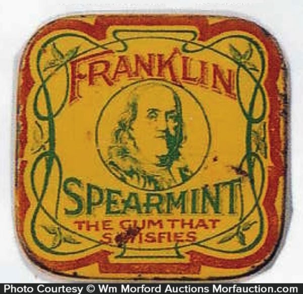 Franklin Sample Gum Tin • Antique Advertising