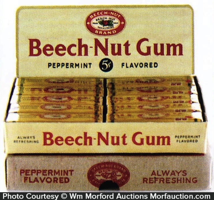 Rars Chewing Gum Blotter Advertisement Card Pin-up Beech-Nut Gum 