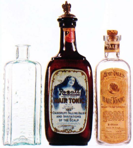 Antique Advertising Vintage Hair Tonic Bottles • Antique Advertising