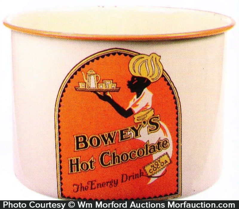 Bowey's Hot Chocolate Container • Antique Advertising