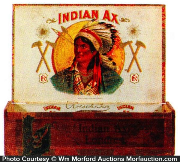 Indian Ax Cigar Box • Antique Advertising