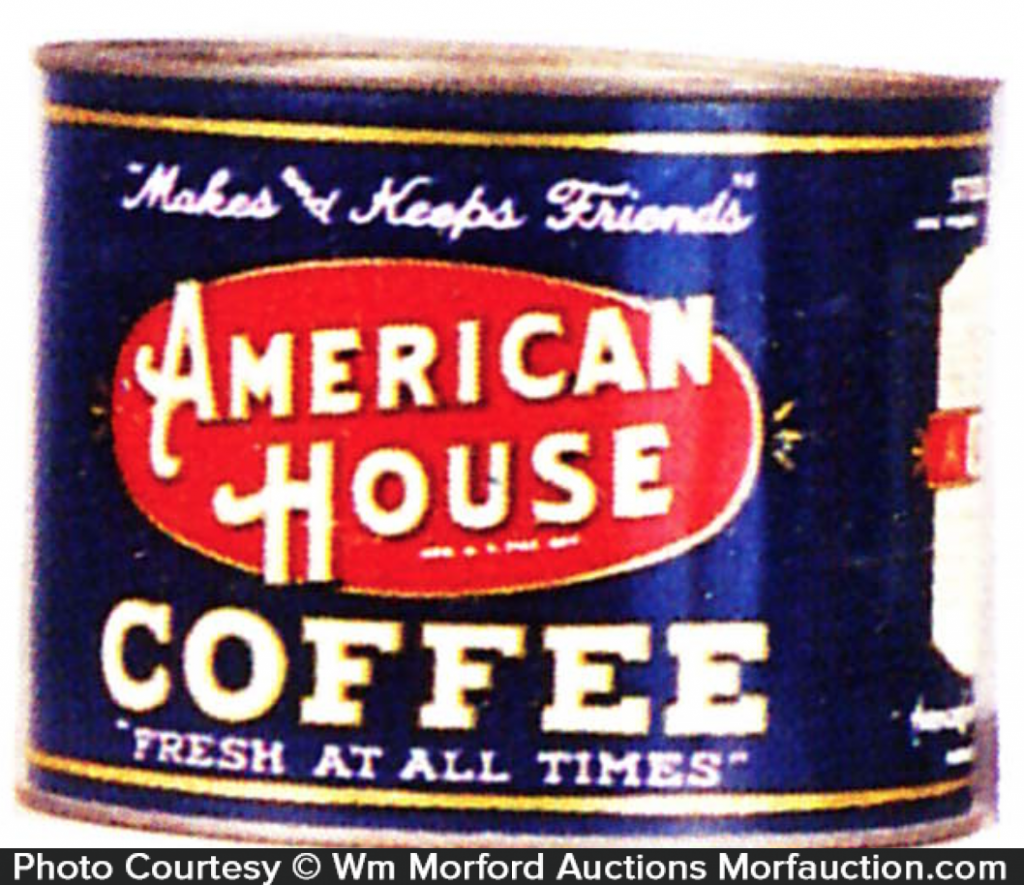 American House Coffee Tin • Antique Advertising