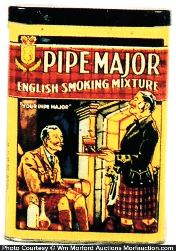 Pipe Major Tobacco Tin • Antique Advertising