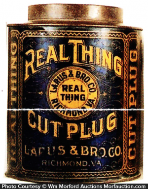 Real Thing Tobacco Tin • Antique Advertising
