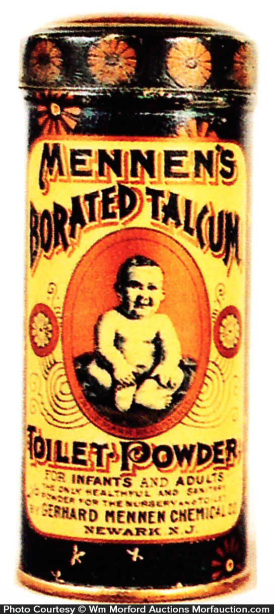 Mennen's Talcum Tin • Antique Advertising
